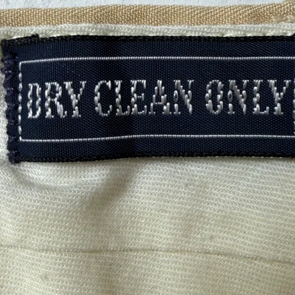 Polo Ralph Lauren Silk Pleated Wide Leg Chino‎ Pants Mens 34x25 Khaki BOHO USA